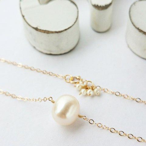 14kgf*BIG Freshwater pearl bubble necklace