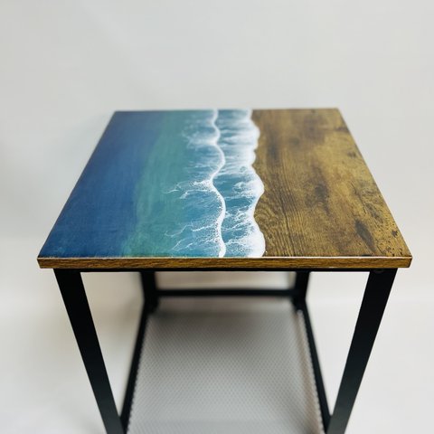 サイドテーブル Lサイズフィーゼ 西海岸テーブル ベッドサイドテーブル ベッドテーブル ナイトテーブル 木製 スチール ヴィンテージ おしゃれ モダン カフェ風 ミッドセンチュリー ソファ 