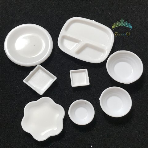 【８種類セット】328#樹脂粘土　和食小鉢　食器　器　お皿ミニチュア