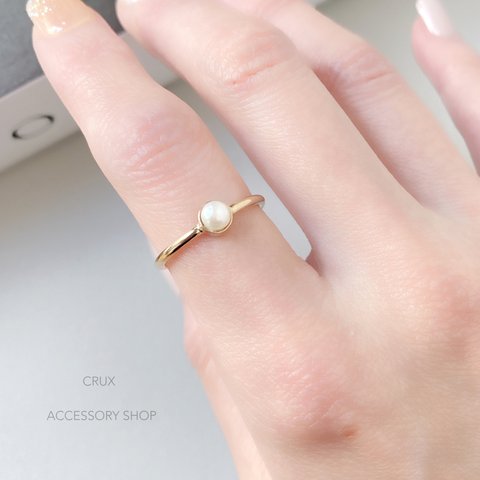 [14kgf] R43 pearl bezel ring