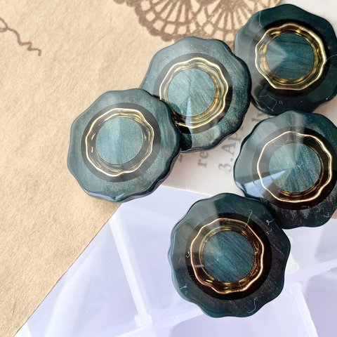 【18mm 2個set】 飾り ボタン ◆1441◆ レトロ アンティーク ヴィンテージ レトロボタン