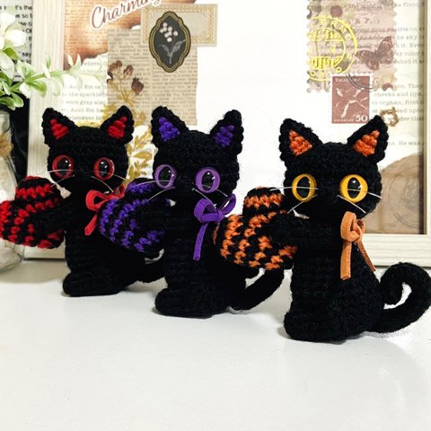 黒猫♡ハロウィンカラー♡ハート