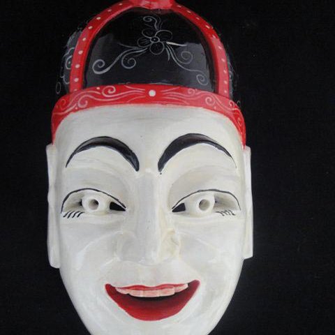 貴州漢民族 儺戯仮面 中国インテリア ウォール装飾 儀式ダンス 100%ウッド クラフト 民族アート#117