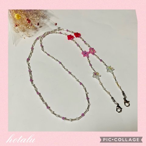 3way❇️レジン&アクリルビーズ・マスクチャーム