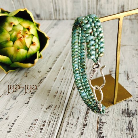 【受注製作】beads bracelet -   turquoise  picasso
