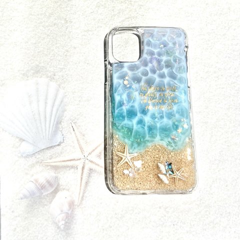 iPhone11ケース　海塗り