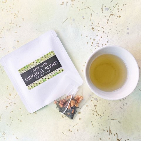 CANTIK-MANISオリジナルブレンド緑茶・林檎の緑茶（アップルグリーンティー）ティーバッグ５袋【クリックポスト送料無料】