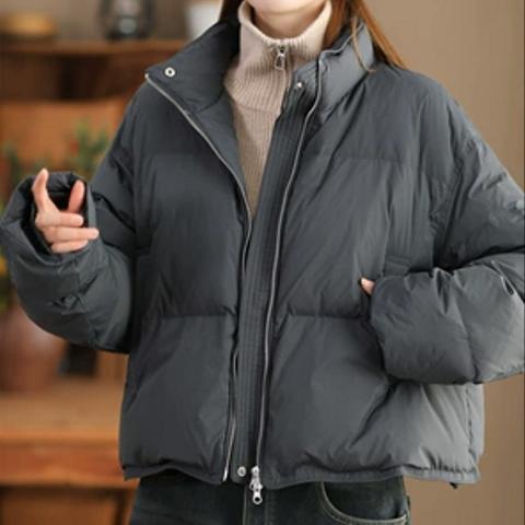 冬の立襟 保温 コート ファッション ショートダウン