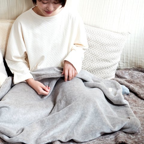 Organic Cotton Fur ブランケット【表側ヤク混ファー×裏側ヤク混ファー】