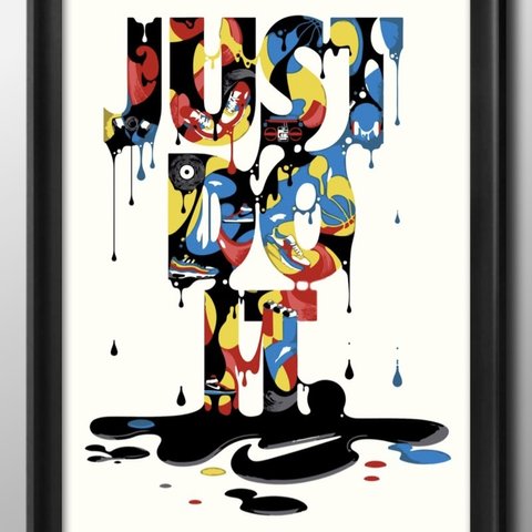 12770■A3アートポスター『ナイキ　JUST DO IT　スニーカー』絵画/イラスト/デザイン/上級マット紙採用/北欧
