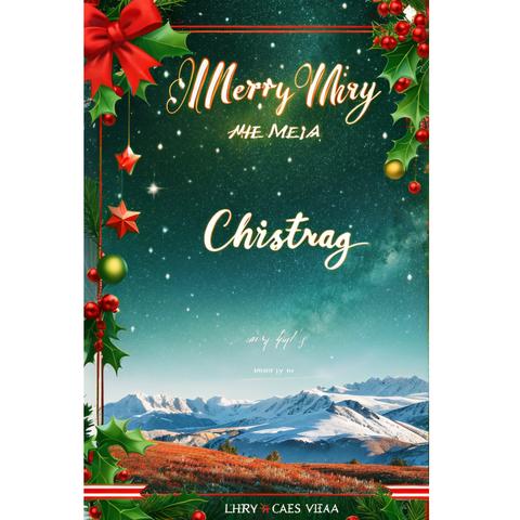 クリスマスカード　CHRISTMAS CARD　幻想的な風景