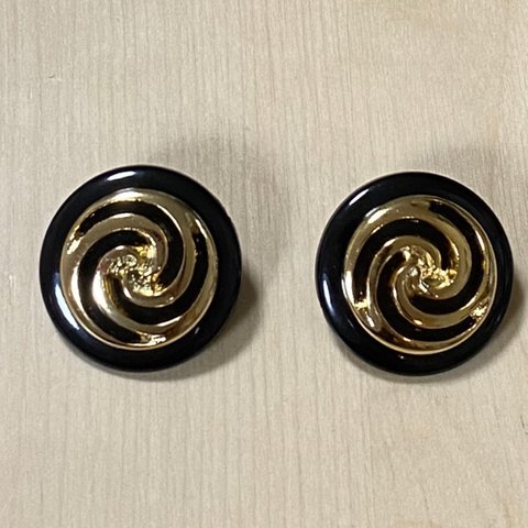 ●25㎜● GOLD  BLACK ROUND BOTTUN