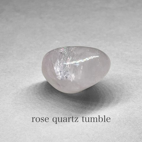 rose quartz tumble / ローズクォーツタンブル A ( レインボーあり )