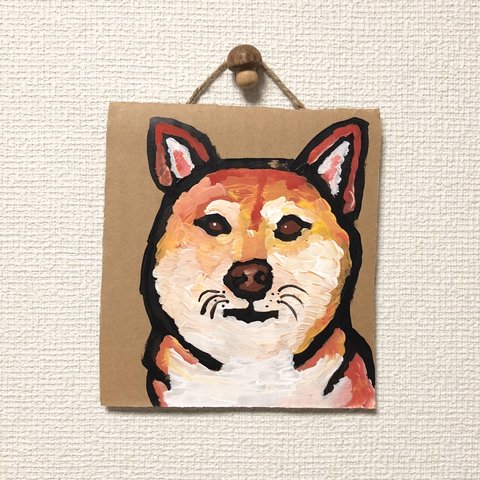 【送料無料】 ダンボール原画   「柴犬」