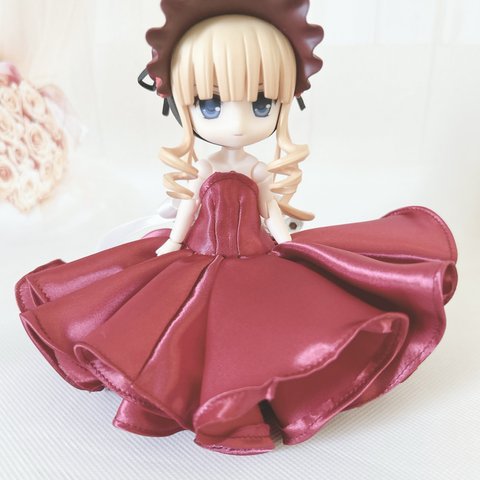 エレガントレース_レッド_プリンセスドレス【ねんどろいどwoman,girl,オビツ11サイズ】