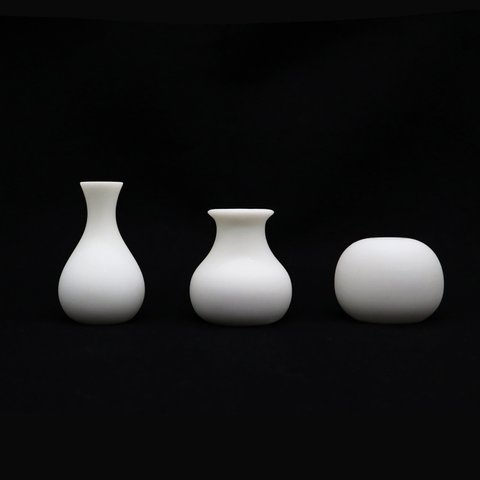 SMALL VASE TRIO 小型花瓶3点セット　ホワイト　白