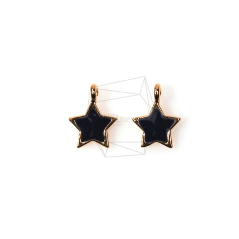 PDT-905-G【2個入り】エポキシスターペンダント,Black Epoxy star Pendant