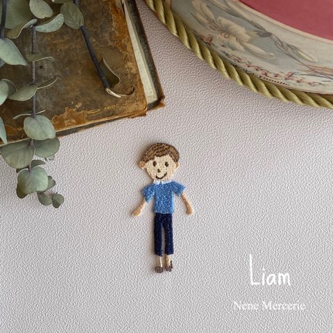 Liam(リアム）くん/ 刺繍アイロンワッペン