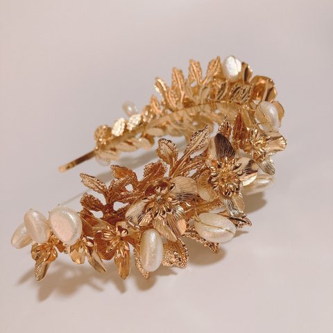 aurora pearl flower head band