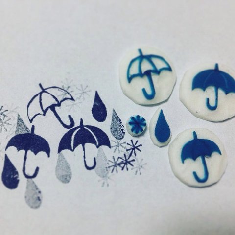 雨の日と傘セット
