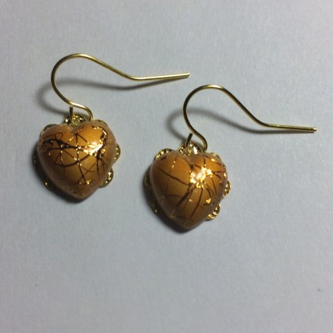 gold Heart ピアス