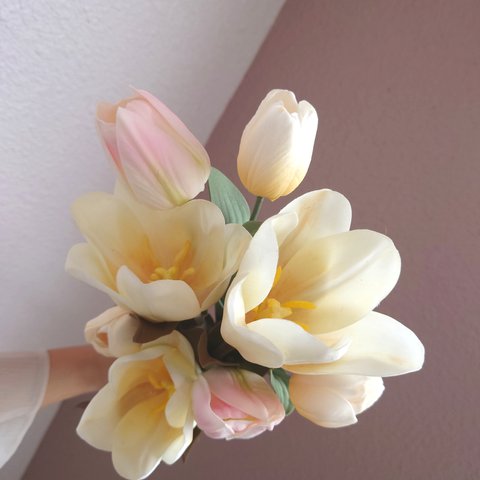 Cream Color Tulip Bouquet アーティシャルフラワーブーケ