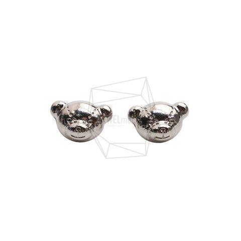 ERG-2562-R【2個入り】クマピアス  ,Teddy bear Post Earring/10mm x 15mm