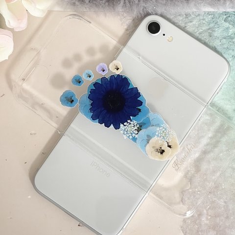 iPhone等全機種対応*手形足形スマホケース(名入れ対応で出産内祝いにも)選べる機種＊スタンプ不要