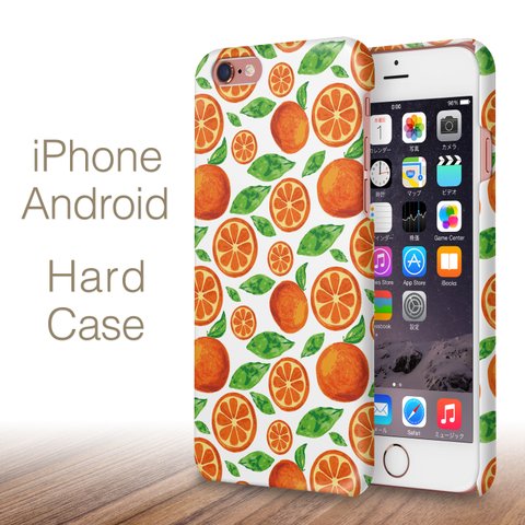 オレンジ ハードケース iPhone 12 SE 11 Max XR XS 8 7 6 5 android 各種対応
