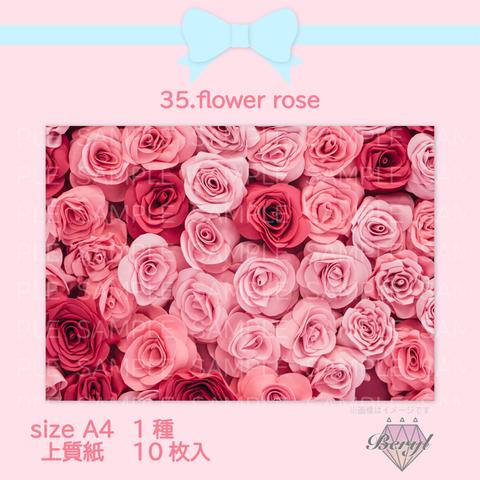 ラッピングペーパー35.flower rose