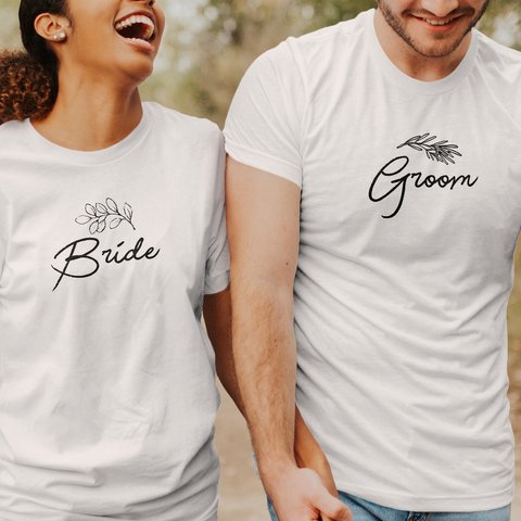 ペアTシャツ Bride&Groom │ 結婚 ウェディング ナチュラル