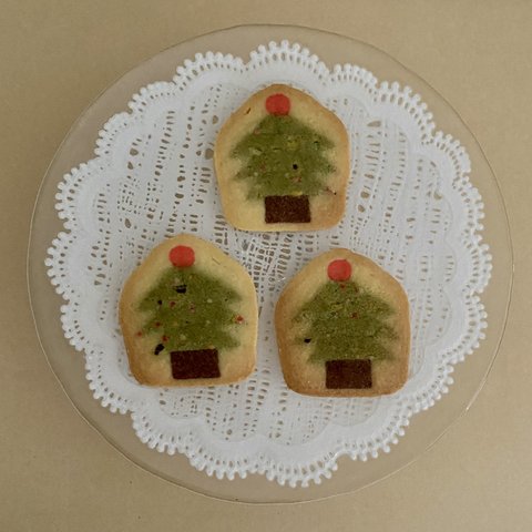 クッキー　クリスマスツリー柄　3枚