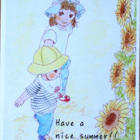 Have a nice summer!! (ひまわり)10枚セット