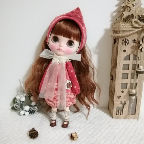 ブライスアウトフィットセット 🍎026 赤ver. ①  ＊blythe outfit