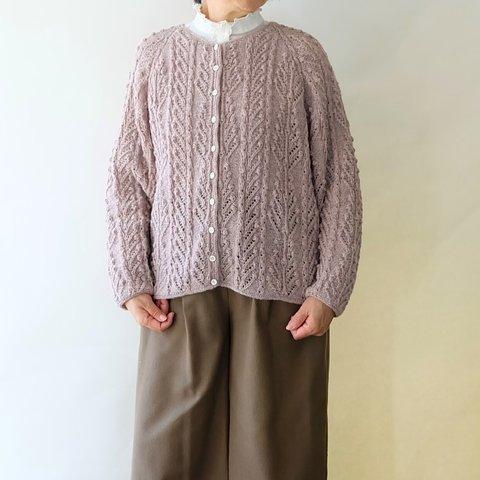 秋冬　手編みカーディガン - 「Minori Cardigan」