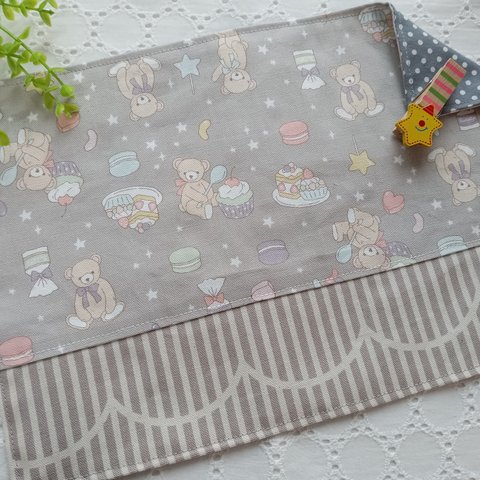 ♡ランチマット♡  20×25㎝  20×30㎝  25×35cm  くま  Bear くすみ 水玉 ランチョンマット 