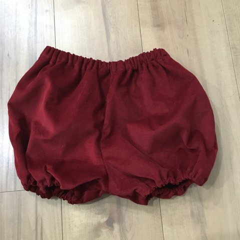 かぼちゃパンツ　80 90 100 コーデュロイ ボルドー　赤