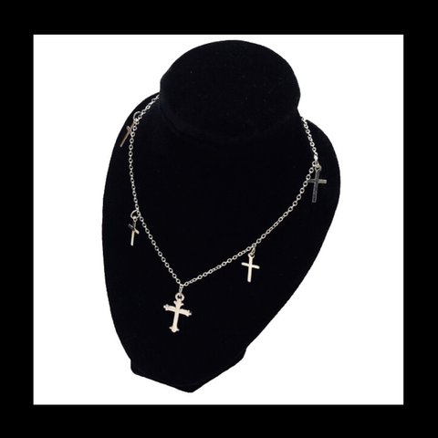 再販 【CROSS×CROSS ネックレス。】﻿シルバー ロザリオ アンティーク ヴィンテージ キリスト 宗教 ロングネックレス 重ね付け 十字架 チェーン