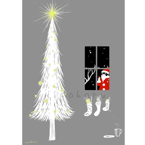 インテリアポスター 北欧クリスマス A4