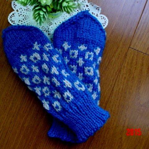 ☆編み込みのざっくり防寒Finger Mittens