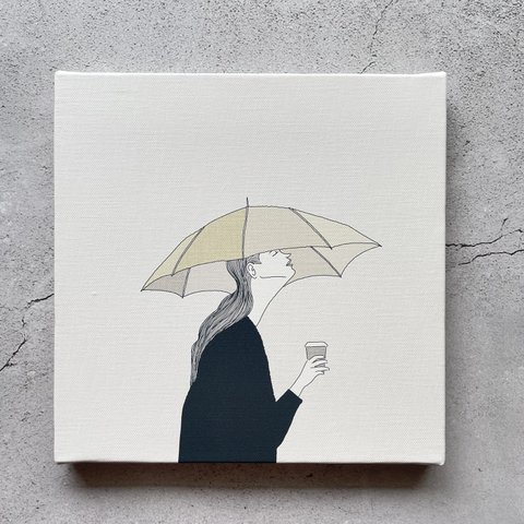 ウォールアート『雨と珈琲と』