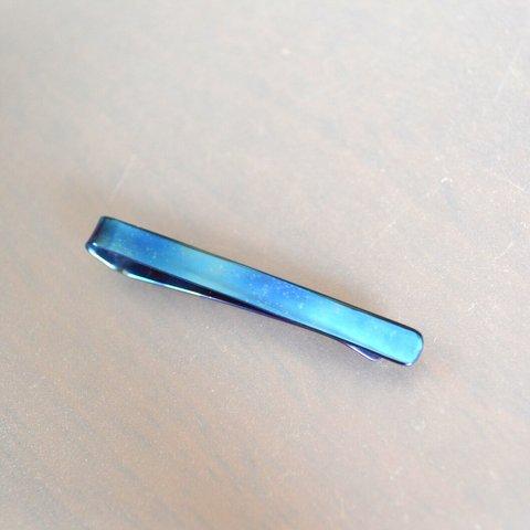 Titanium tie bar・Gr5・６４チタンネクタイピン・空の青・５０mm