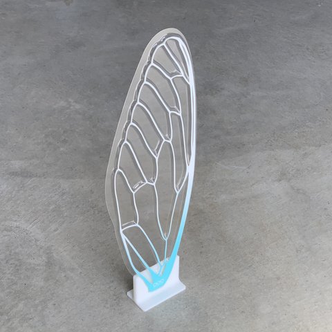 せみうちわスタンド 白 Cicada Fan Stand white