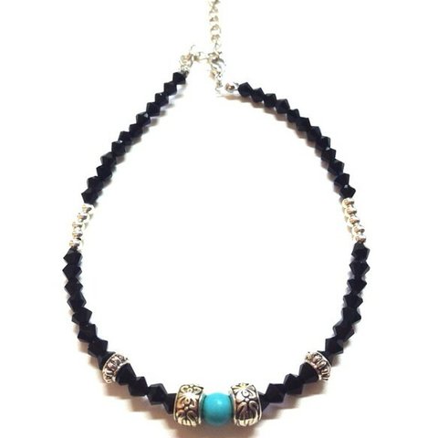 Turquoise&Black stone