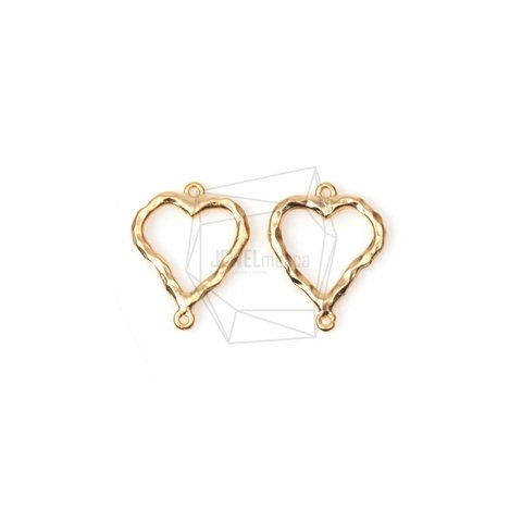 CNT-168-MG【2個入り】ウェーブハートペンダント,Wavy Heart Frame Charm