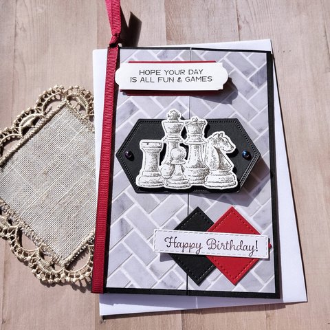 《チェス好きの方に贈る多目的カード》バースデー・お祝い・父の日カード☆