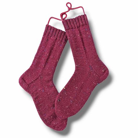〈ツイード : Men's25.0～27.0cm〉手編みの靴下