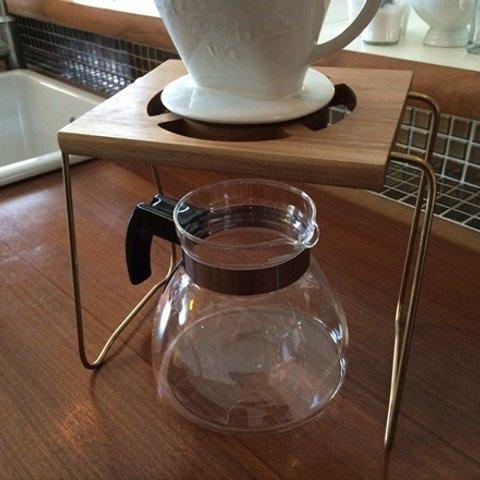 【職人仕上】1 point Coffee drip stand 真鍮製のスタンド ハンドドリップ用1ポイントスタンド