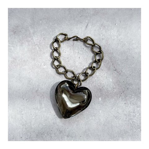 Grass heart bracelet【Black】