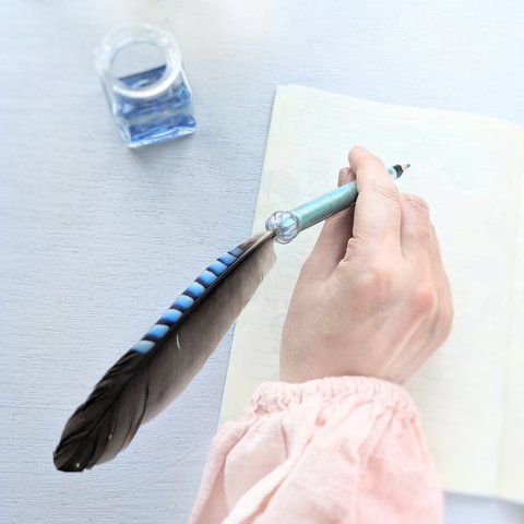 羽ペン 補助軸 鉛筆 ペンシルホルダー 鉛筆ホルダー えんぴつホルダー  ペンシルエクステンダー 短い鉛筆  Quill pen 羽根ペン  クイルペン クイールペン 
